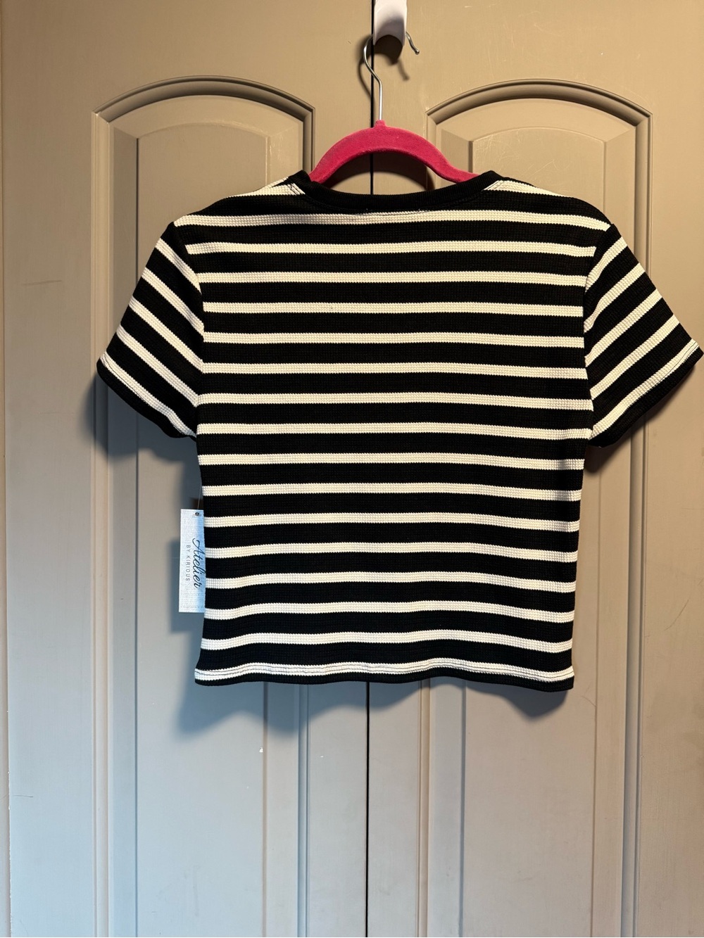 Atelier Black & White Striped Juniors Tee - Picture 2 of 4